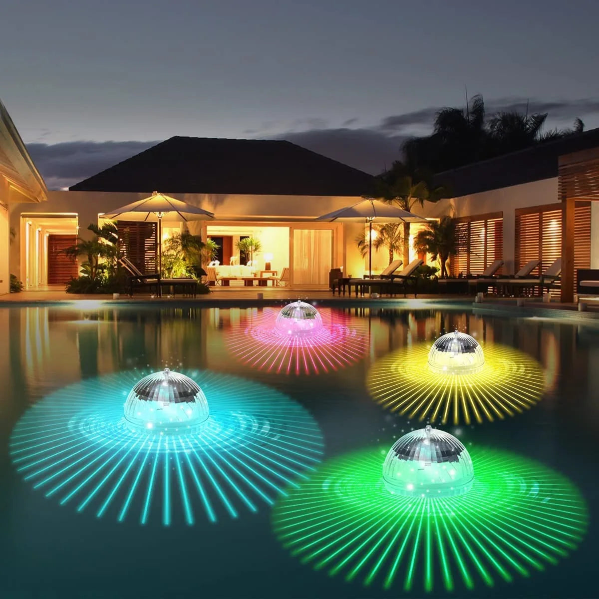LuminousWave - Waterproof Solar Lights with Color Effects