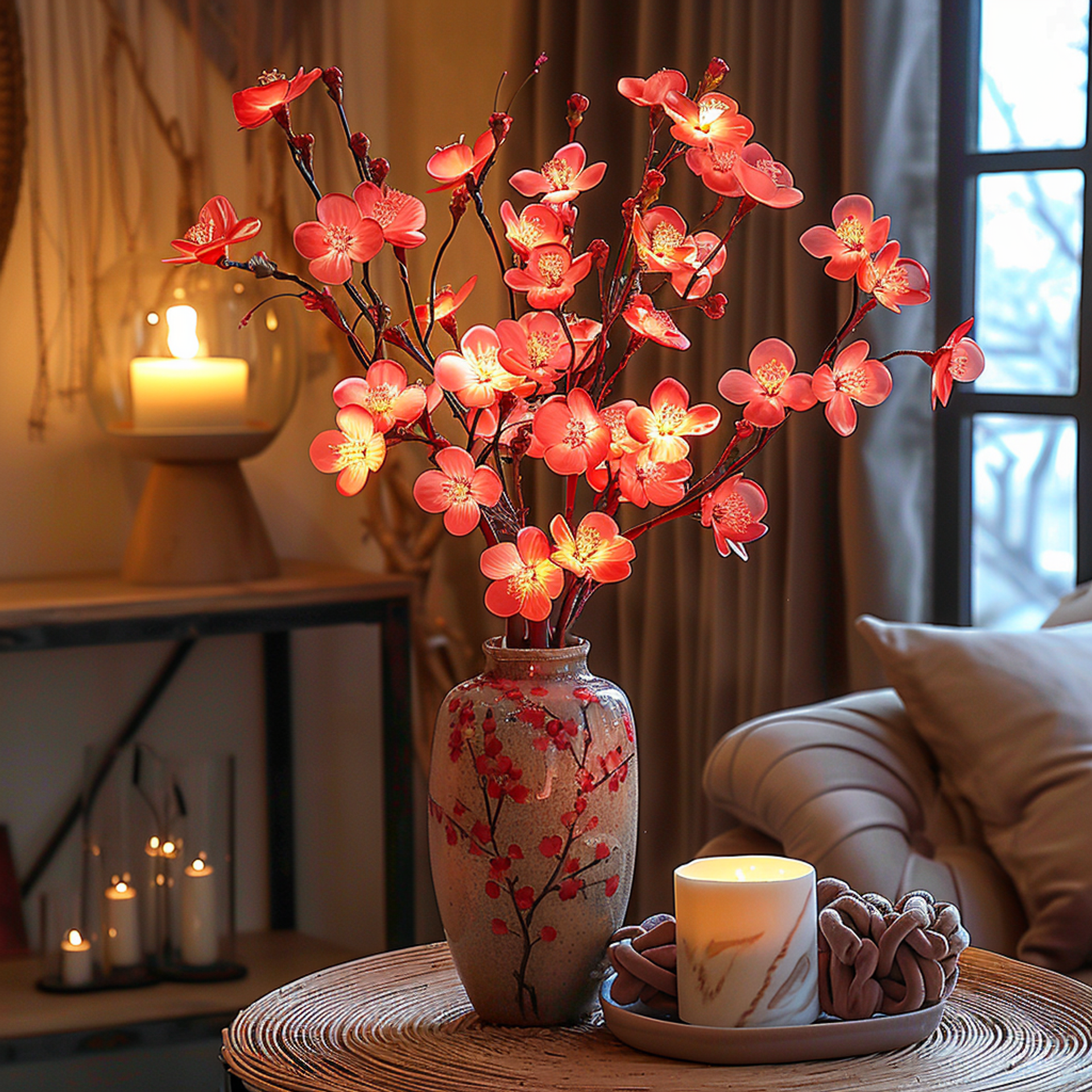 Enchanting Olive Branch LED String Lights - 70cm Warm Glow