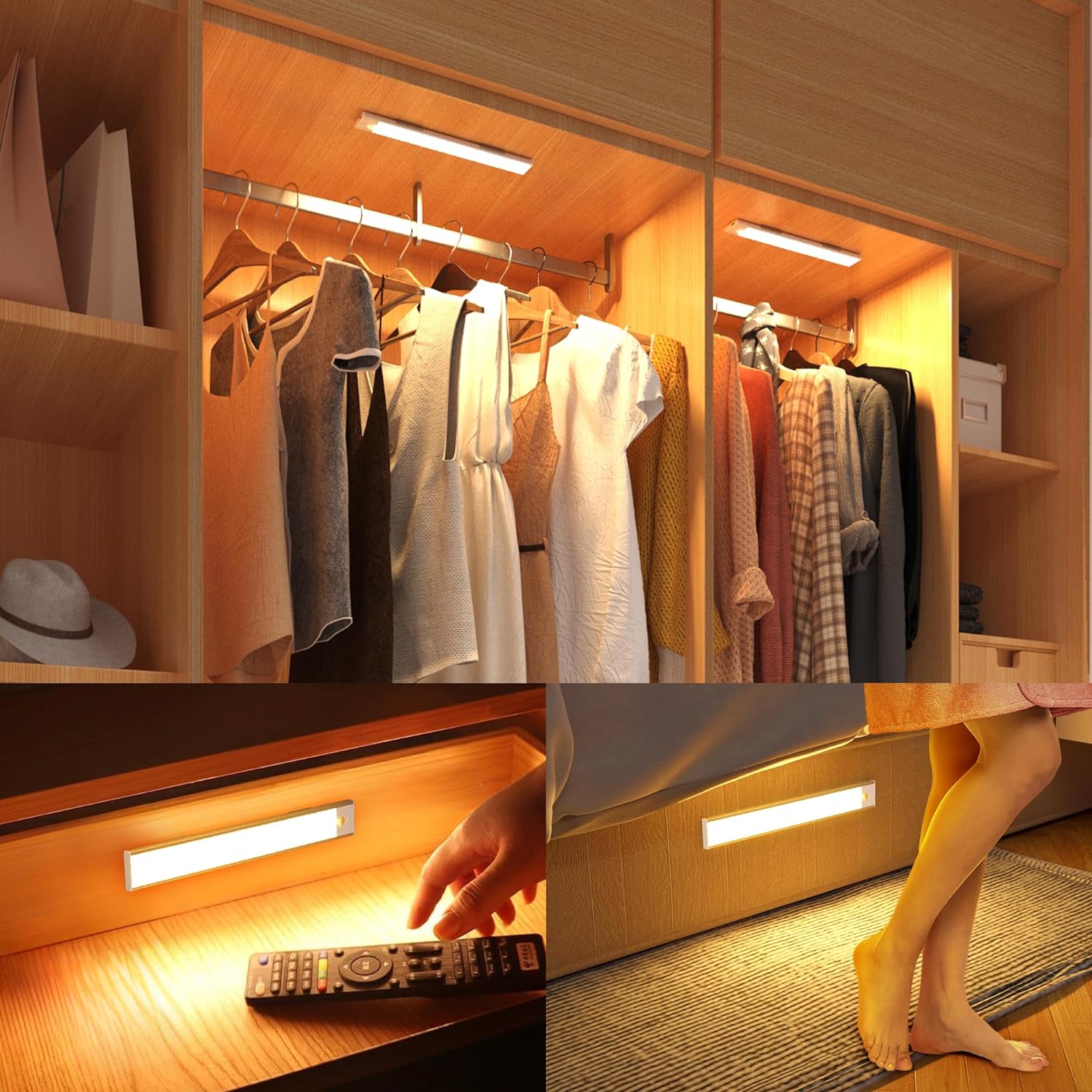 IllumiGlow Rechargeable Motion-Activated LED Under-Cabinet Light