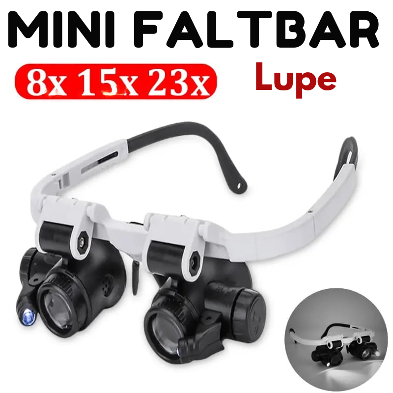 LED Magnifying Glasses | 8x, 15x, 23x Magnification | Hands-Free