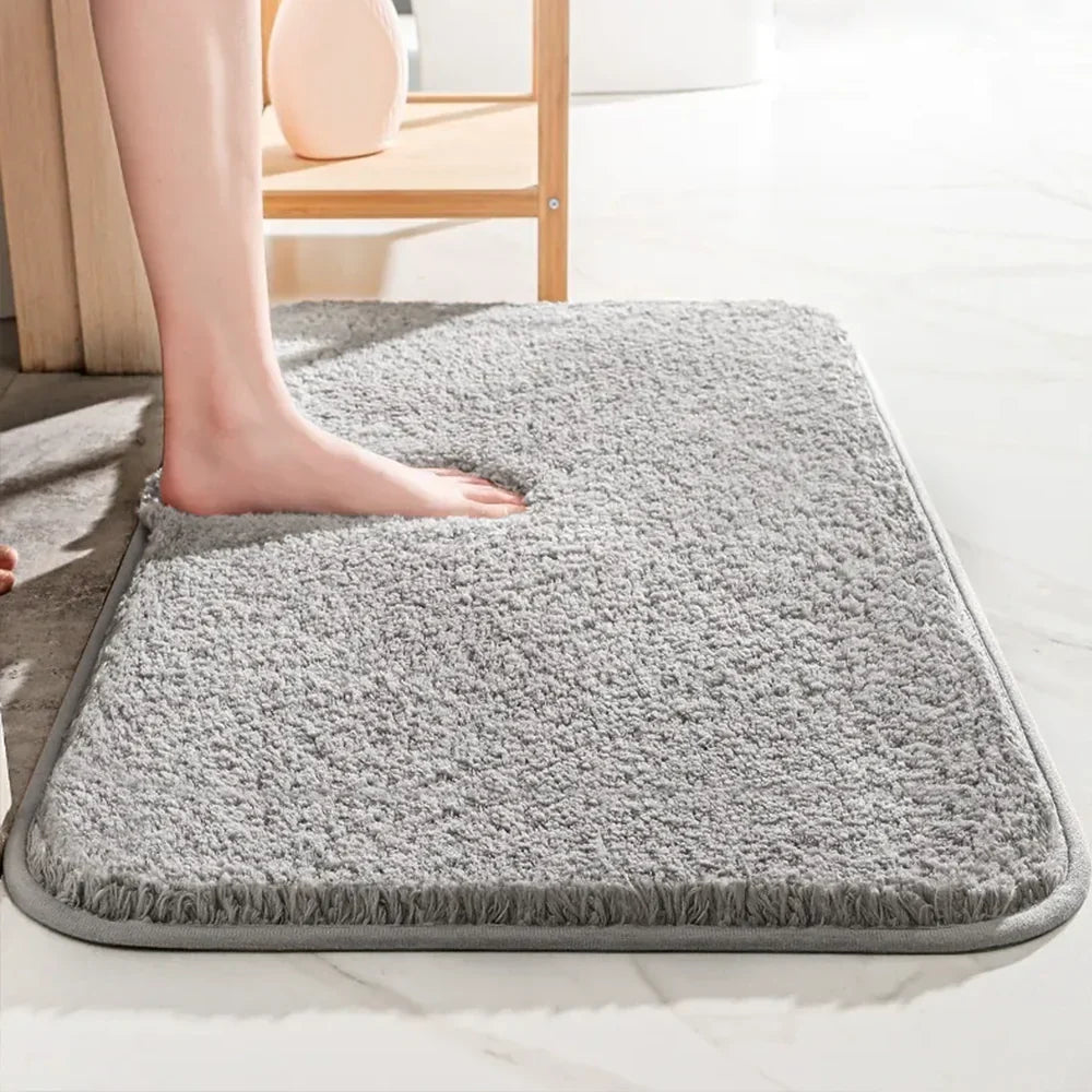 Serene Touch Plush Bathroom Mat - Soft, Absorbent, Non-Slip