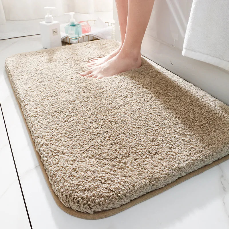 Serene Touch Plush Bathroom Mat - Soft, Absorbent, Non-Slip
