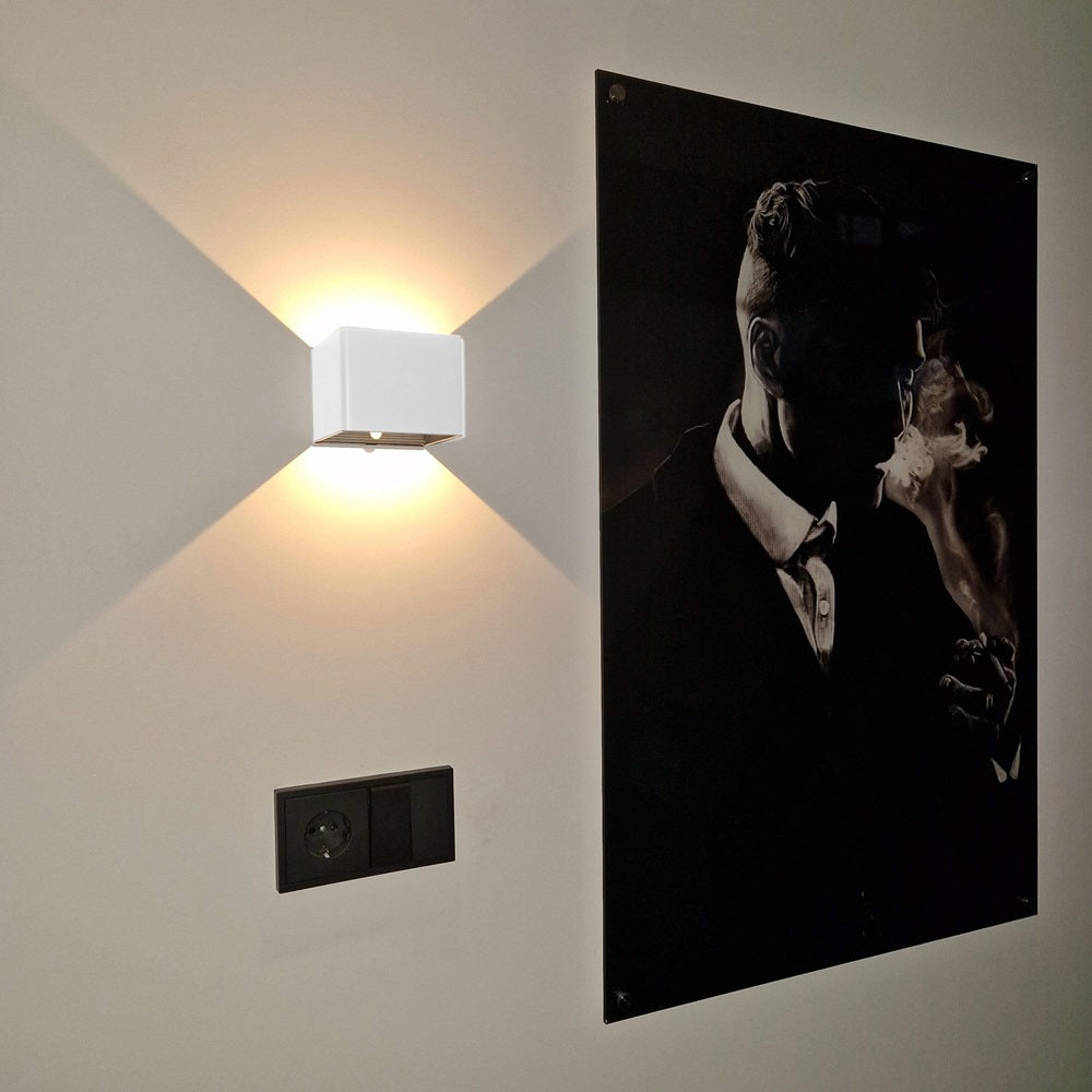Elegant Motion-Activated LED Wall Lamp - 2700K Warm Glow