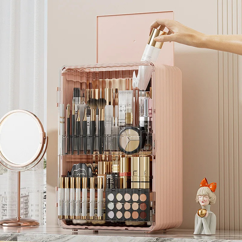 Chic Makeup Organizer with Dust-Resistant Features