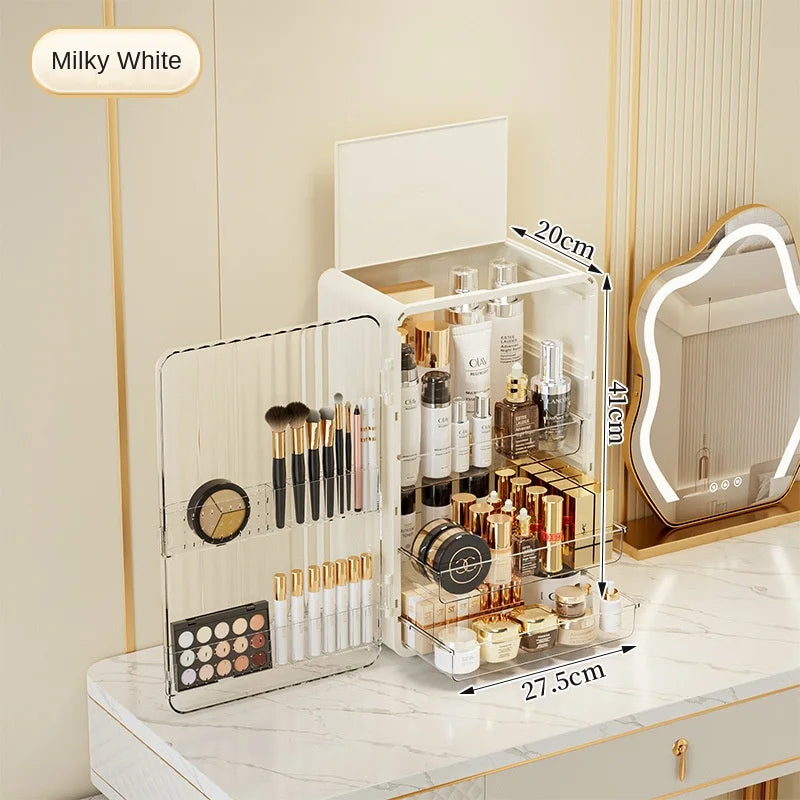 Chic Makeup Organizer with Dust-Resistant Features