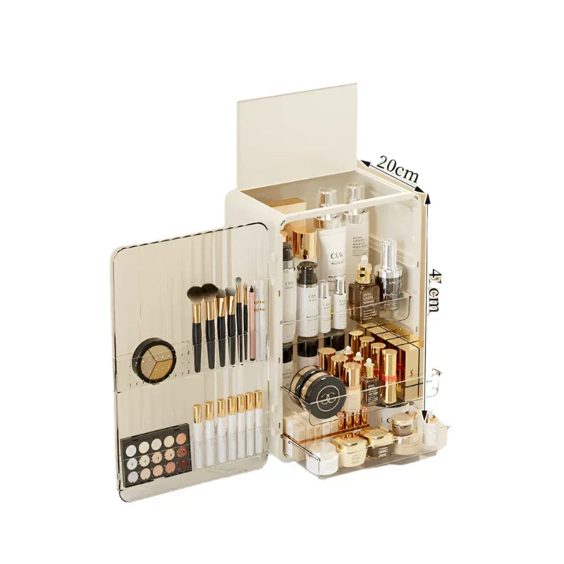 Chic Makeup Organizer with Dust-Resistant Features
