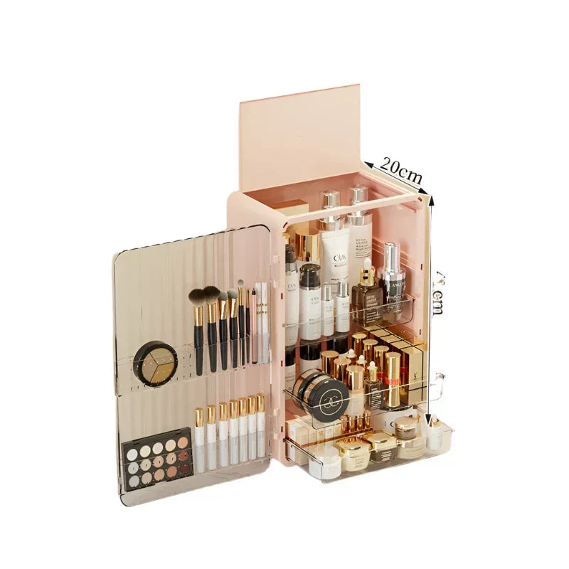 Chic Makeup Organizer with Dust-Resistant Features