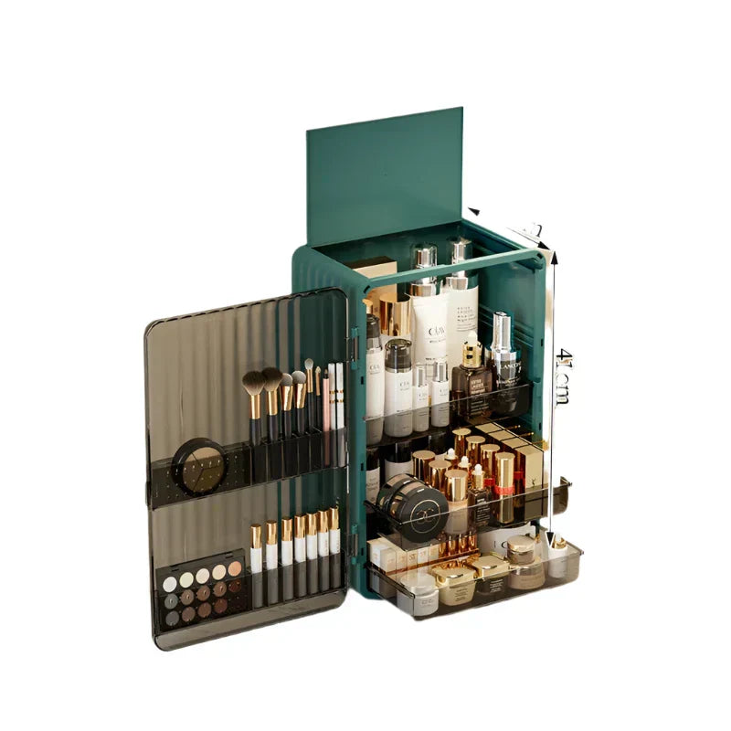 Chic Makeup Organizer with Dust-Resistant Features