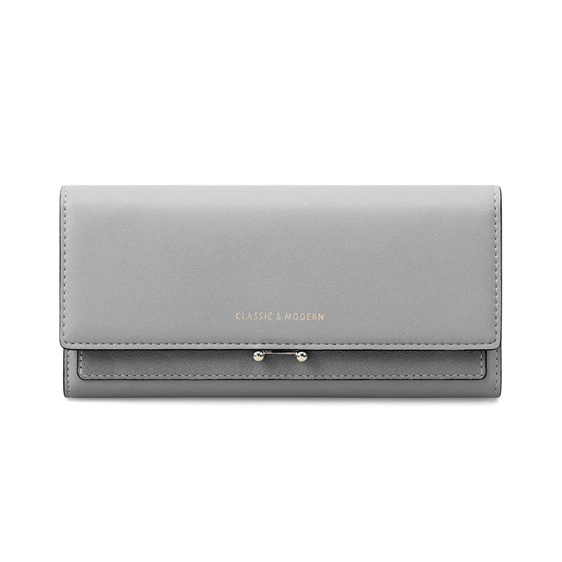 Chic Everyday Wallet Clutch with Card Slots and Phone Compartment