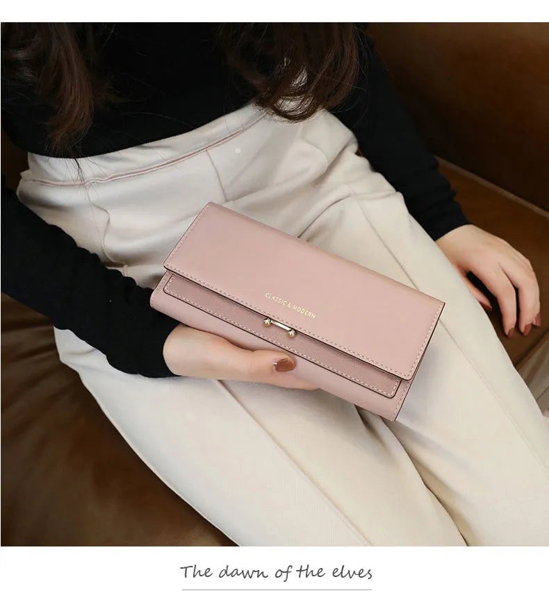 Chic Everyday Wallet Clutch with Card Slots and Phone Compartment