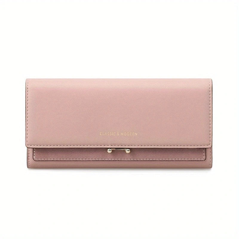 Chic Everyday Wallet Clutch with Card Slots and Phone Compartment