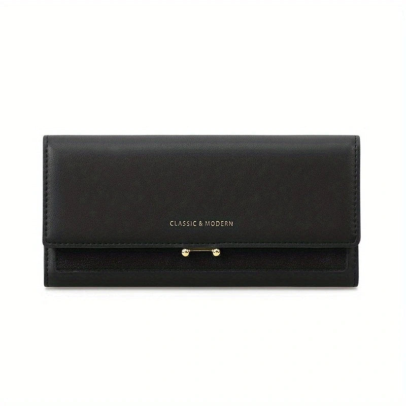 Chic Everyday Wallet Clutch with Card Slots and Phone Compartment