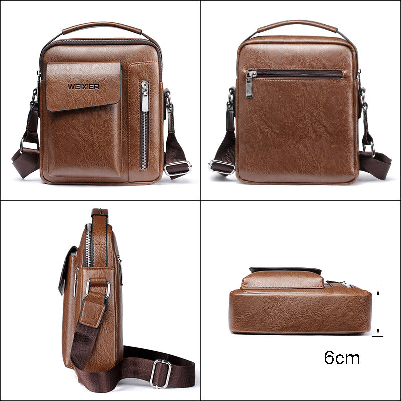 Stylish Everyday Leather Crossbody Bag for Men