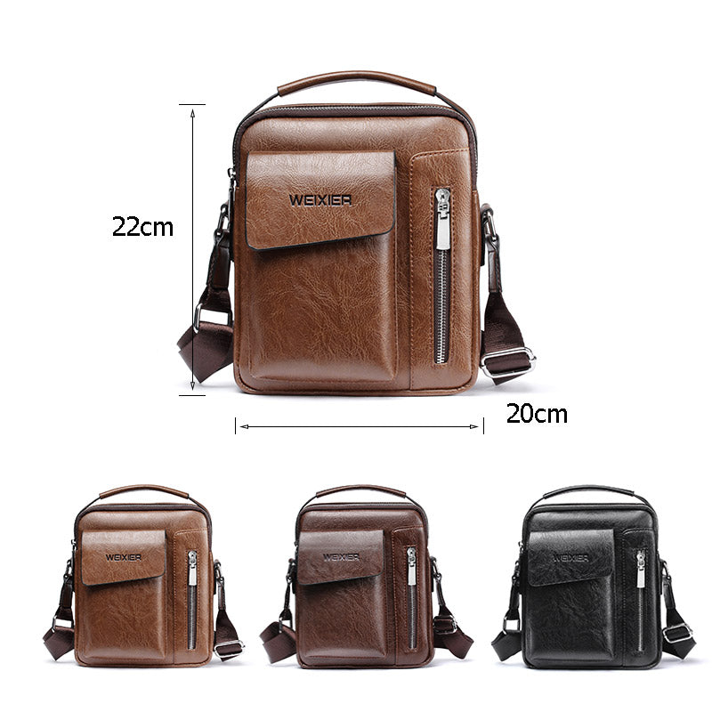 Stylish Everyday Leather Crossbody Bag for Men