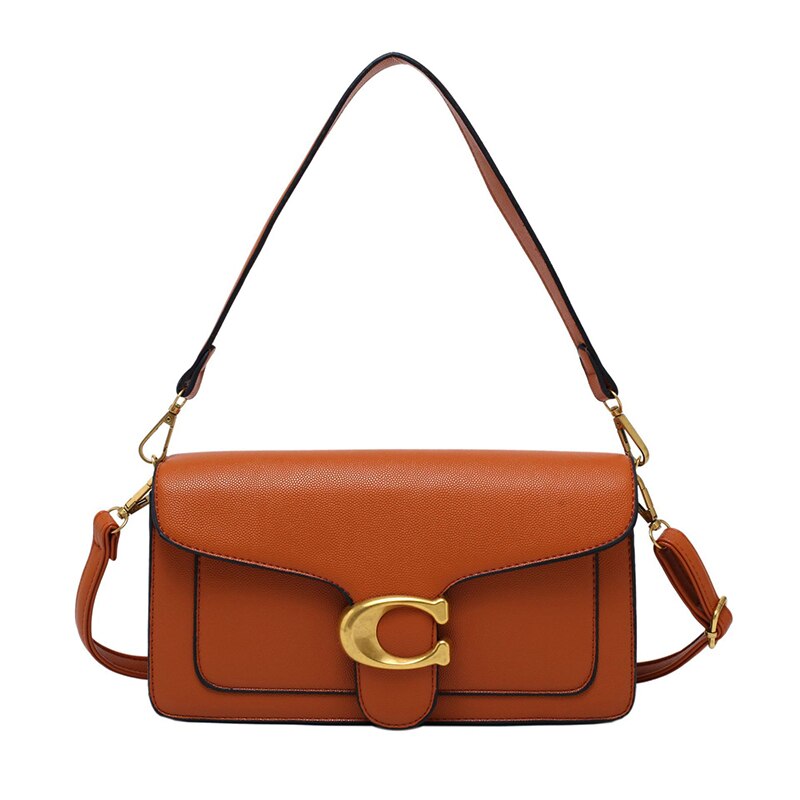Chic Eco-Friendly Handbag with Elegant Gold and Brown Accents