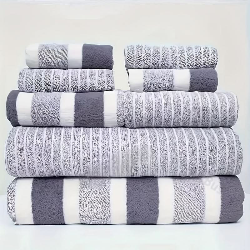 SerenityWrap - 8-Piece Ultra-Soft Microfiber Towel Collection