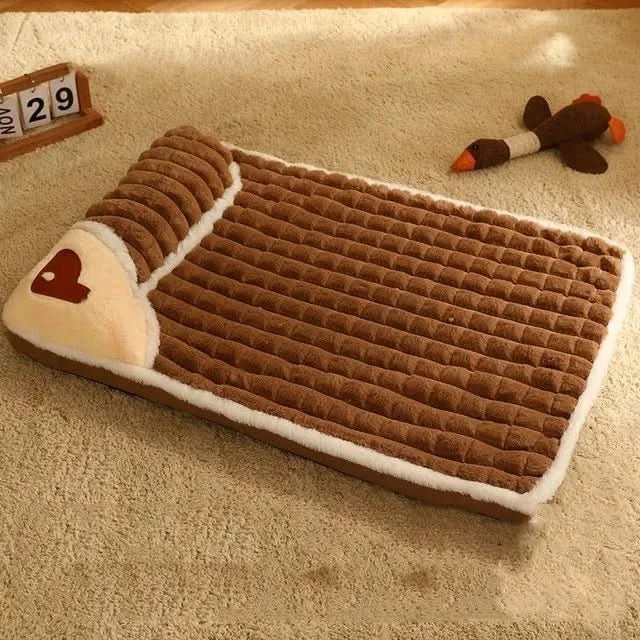 Plush Pet Bed with Easy-Clean Fabric