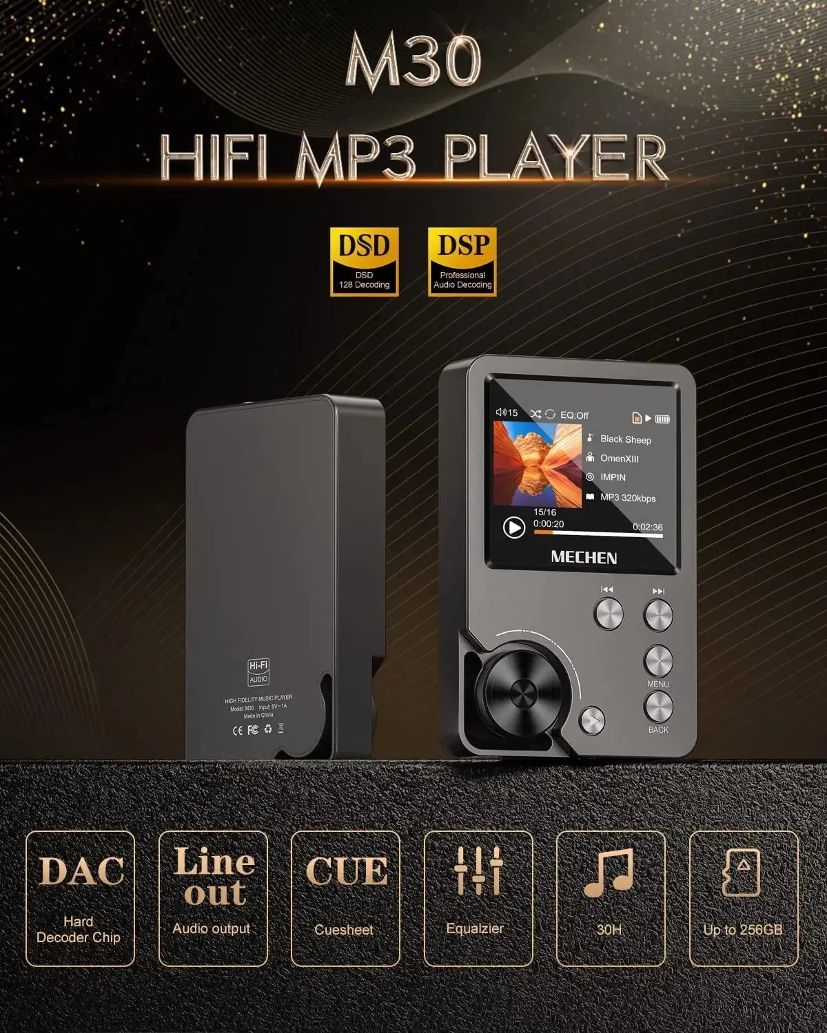 Portable HiFi Music Player with 64GB Card - Ultimate Sound Experience
