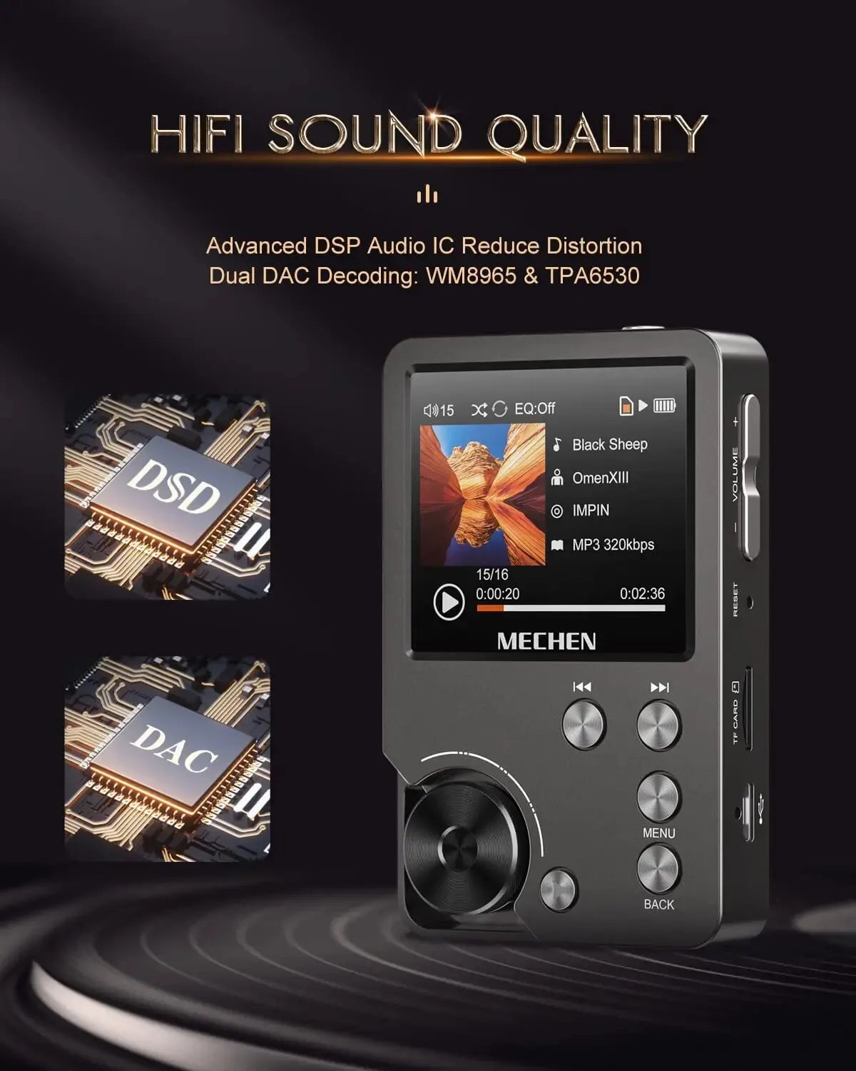 Portable HiFi Music Player with 64GB Card - Ultimate Sound Experience