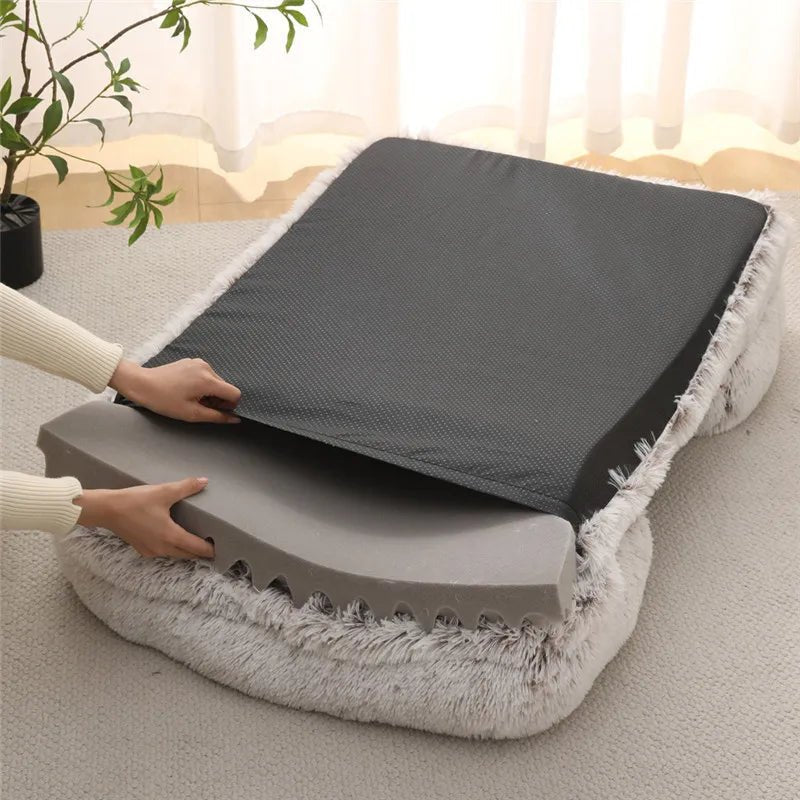 Luxurious Foam Pet Rest with Supportive Side Cushions