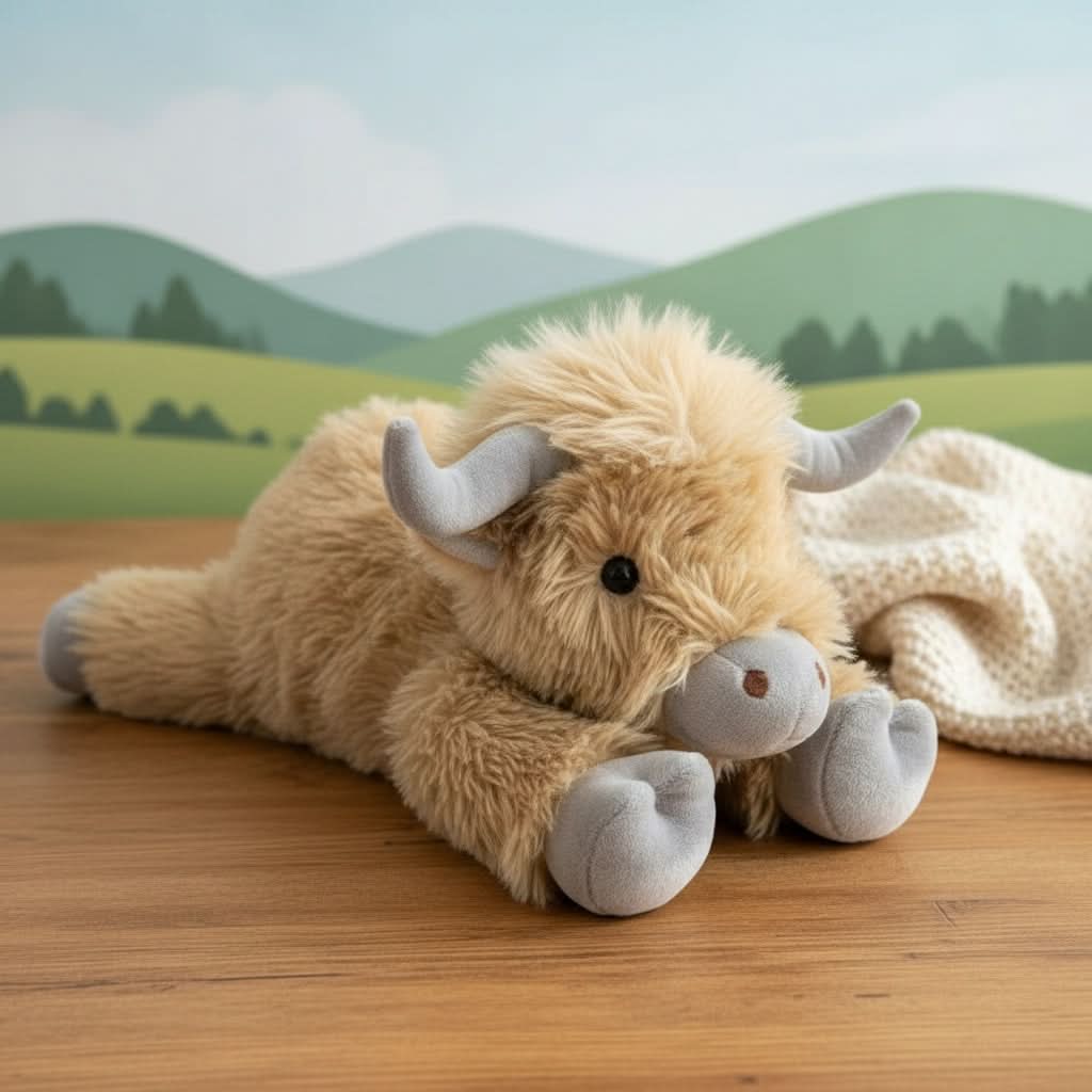 Adorable Highland Calf Plush Toy for Heartfelt Cuddles