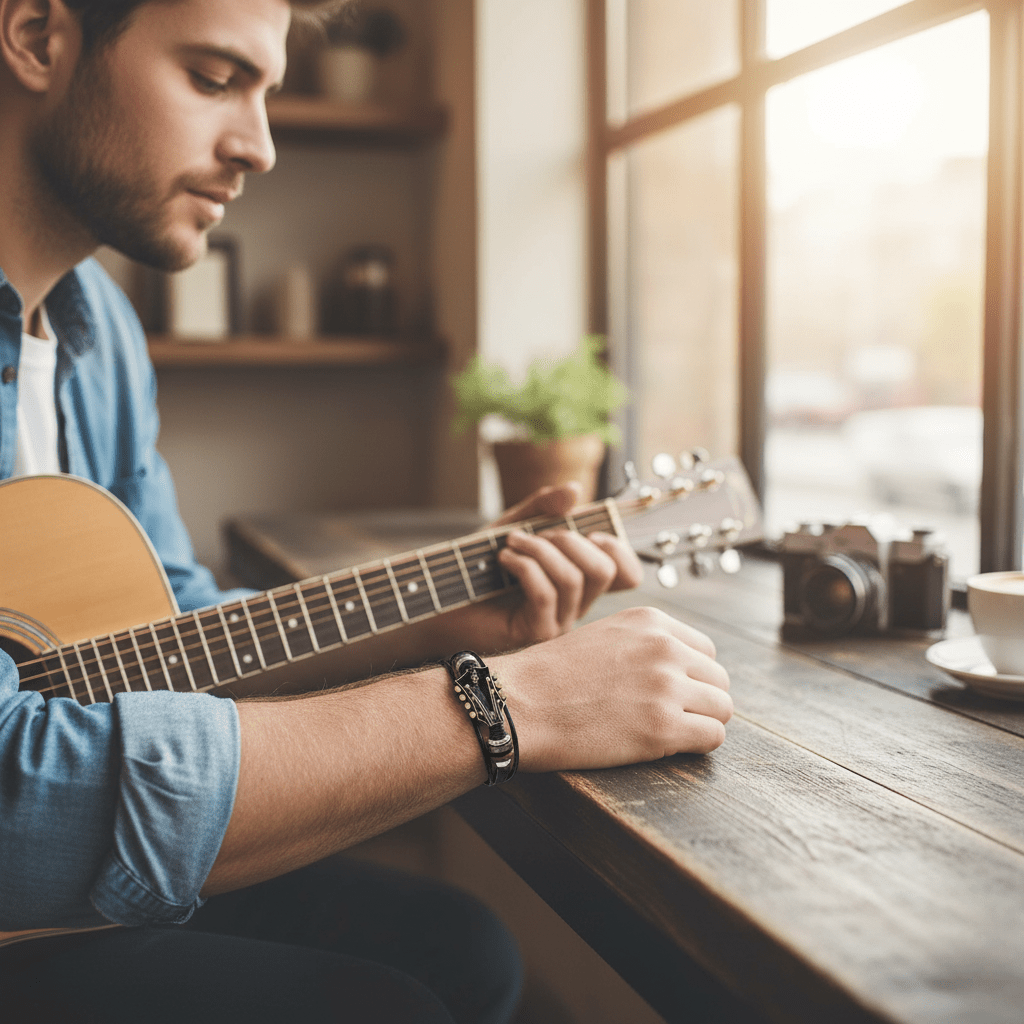 MelodyWrap - Elegant Leather Bracelet for Music Lovers