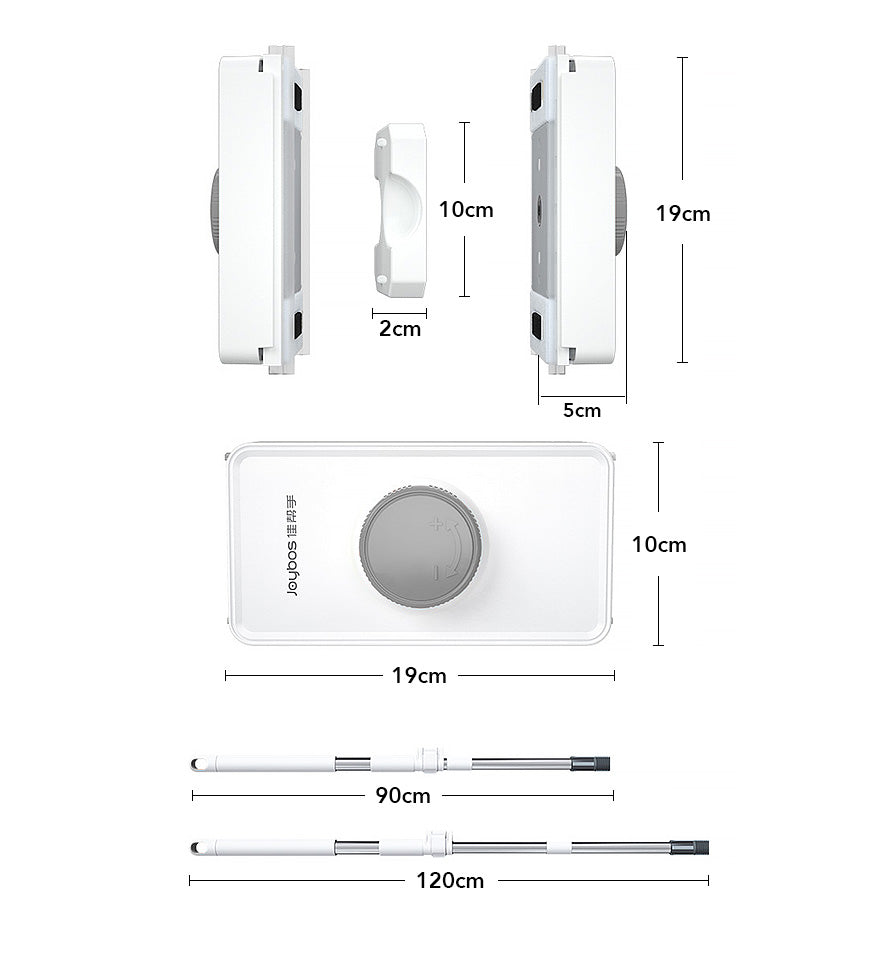 MagnetiClean Dual-Sided Window Cleaner with Extendable Handle