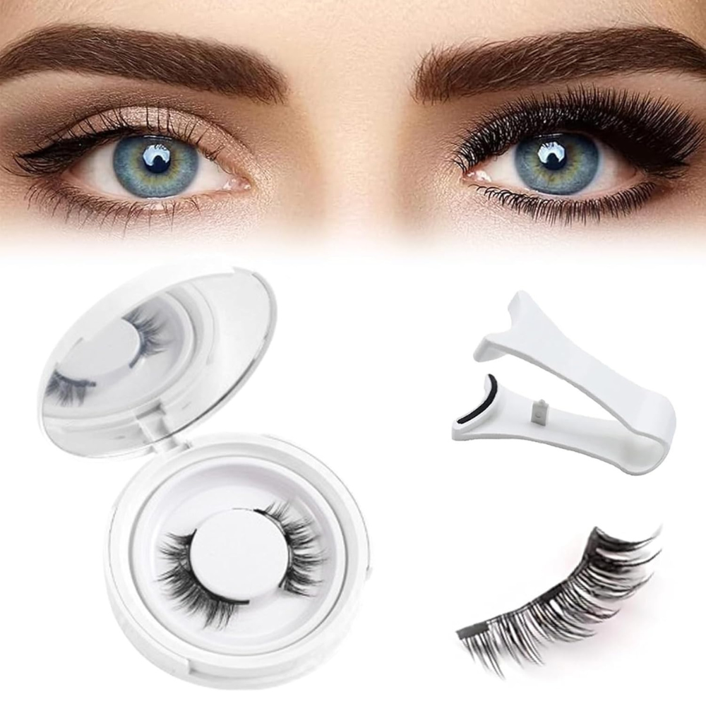 Reusable Magnetic Eyelash Set | Adhesive-Free | Hypoallergenic with Applicator