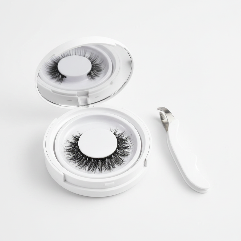 Reusable Magnetic Eyelash Set | Adhesive-Free | Hypoallergenic with Applicator