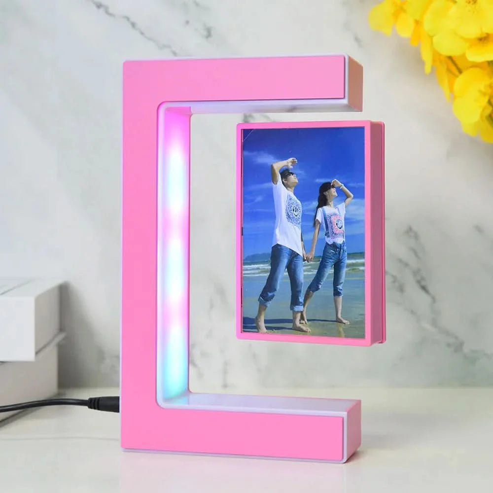 Magnetic Floating Picture Frame with LED Night Light