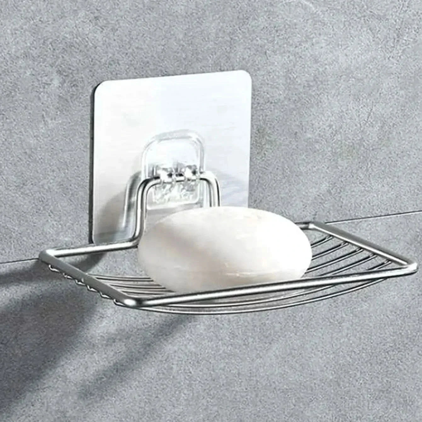 Wall-mounted Stainless Steel Soap Rack with Drainage for Bathroom Storage
