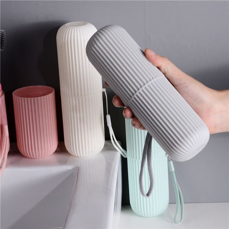 Portable Toothbrush and Toothpaste Holder for Travel – Compact Hygiene Case