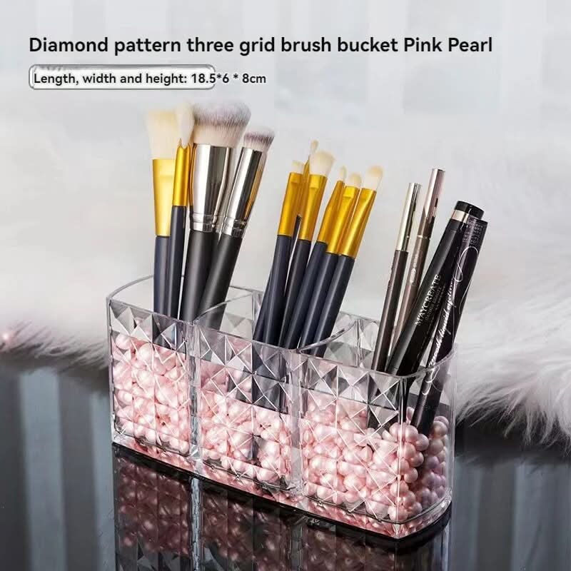 Diamond Patterned Bathroom Storage Cabinet for Cosmetics and Essentials