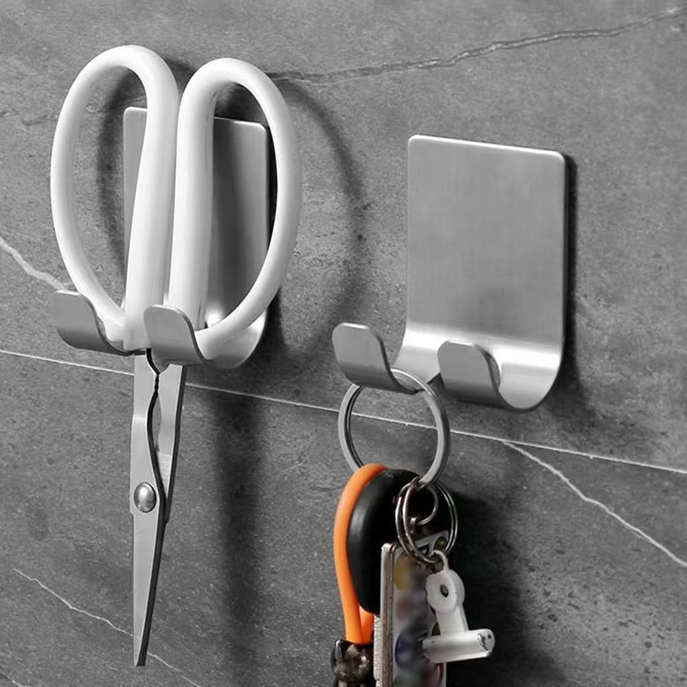 Punch-Free Razor Organizer in Space Aluminum for Tidy Bathroom Storage