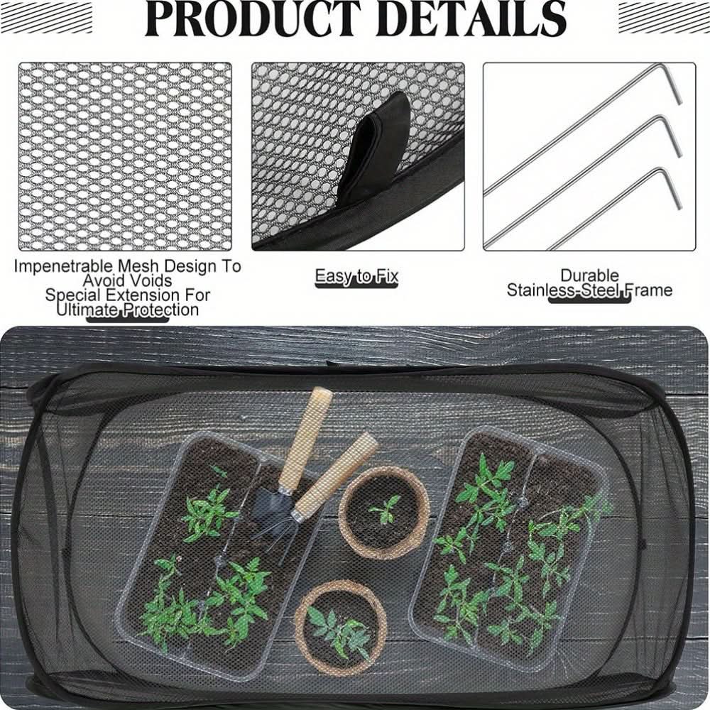 Natural Outdoor Plant Shield – Protective Mesh Greenhouse Cover