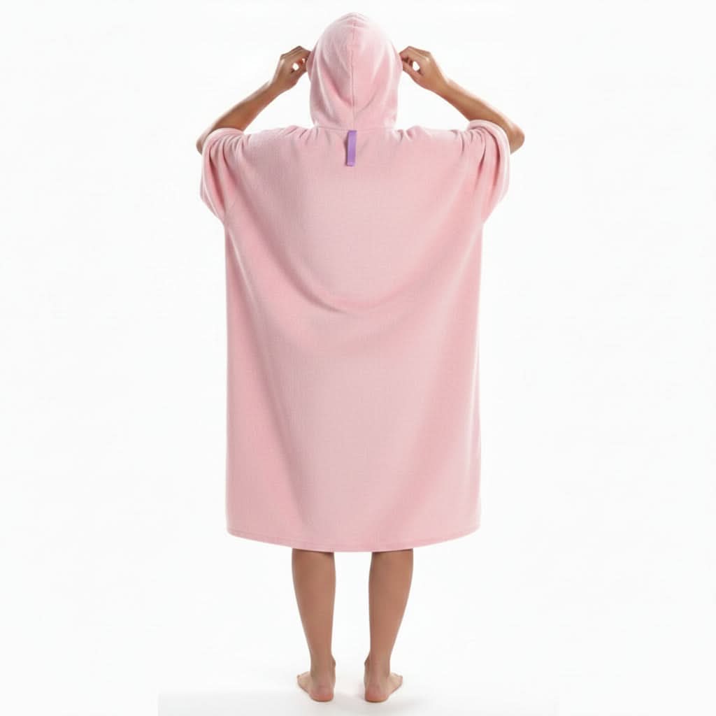 Hooded Swim Cover-Up in Terry Cloth with Pockets