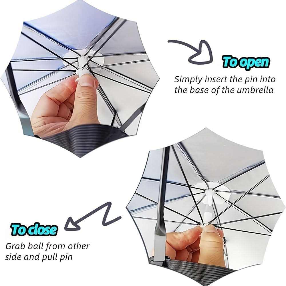Hands-Free Sun Protection Umbrella Hat – Lightweight Outdoor Design