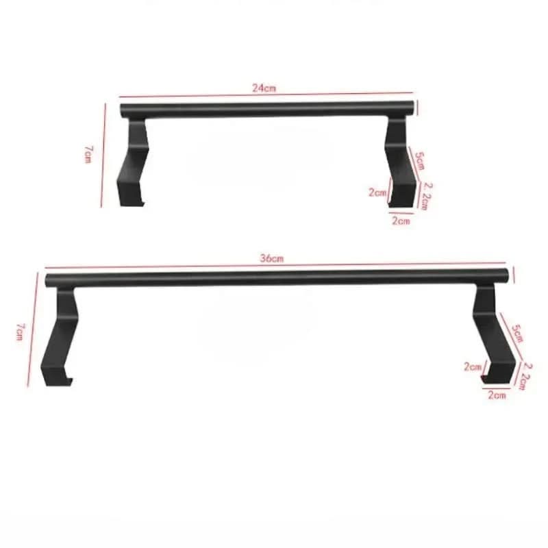 Over-the-Door Towel Rack - Stainless Steel Bar for Kitchen and Bathroom