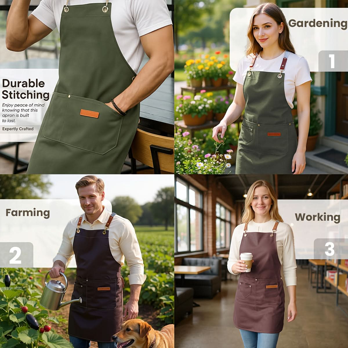 Utility Apron for Everyday Work - Durable and Organized Design