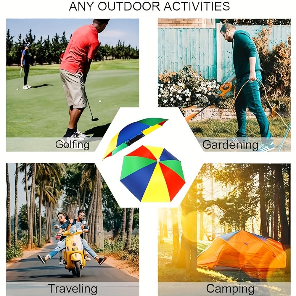 Hands-Free Sun Protection Umbrella Hat – Lightweight Outdoor Design