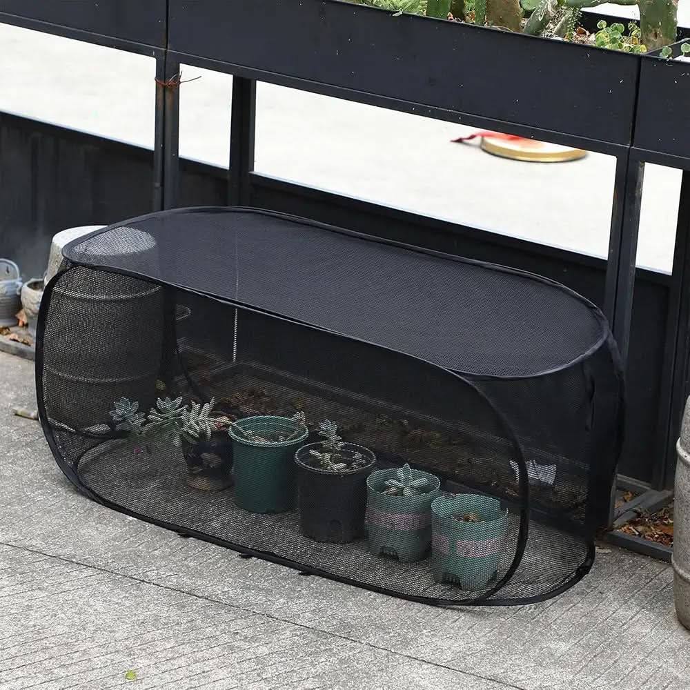 Natural Outdoor Plant Shield – Protective Mesh Greenhouse Cover