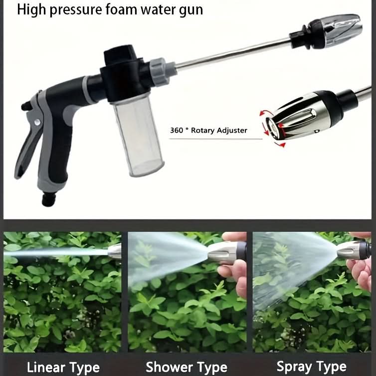 High-Pressure Foam Spray Nozzle for Effective Outdoor Cleaning
