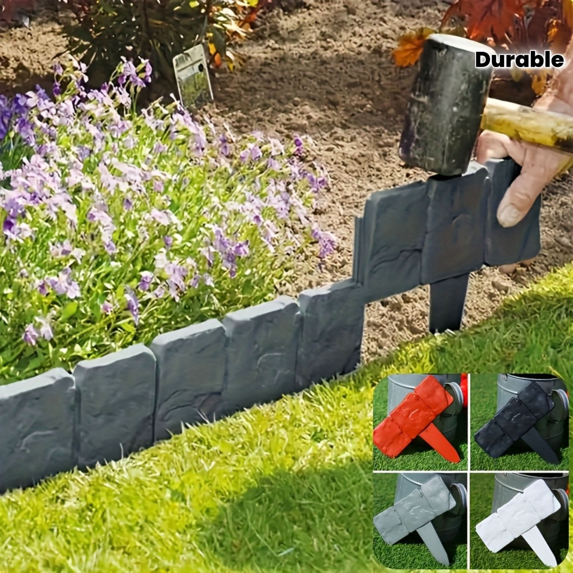 Decorative Garden Edging Stones for Neat Lawn Borders