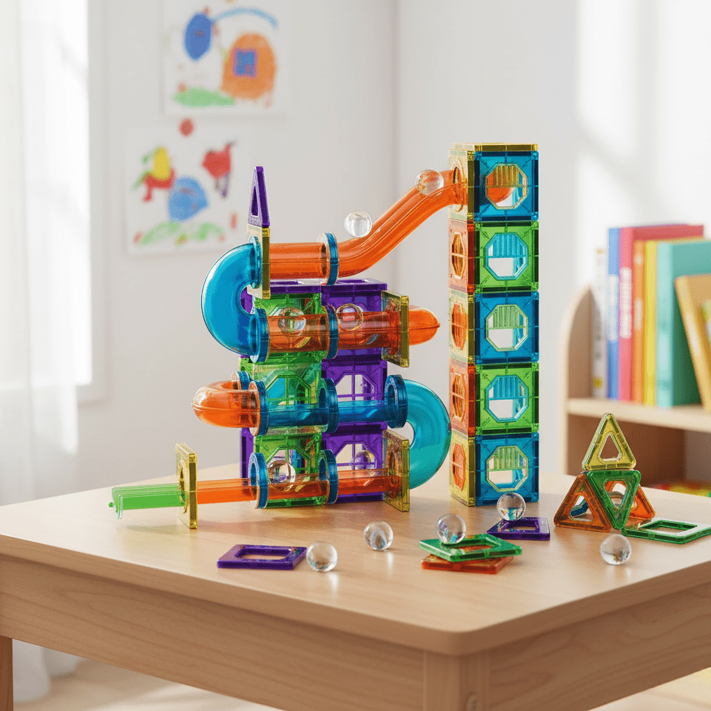 3D Magnetic Construction Set for Young Innovators