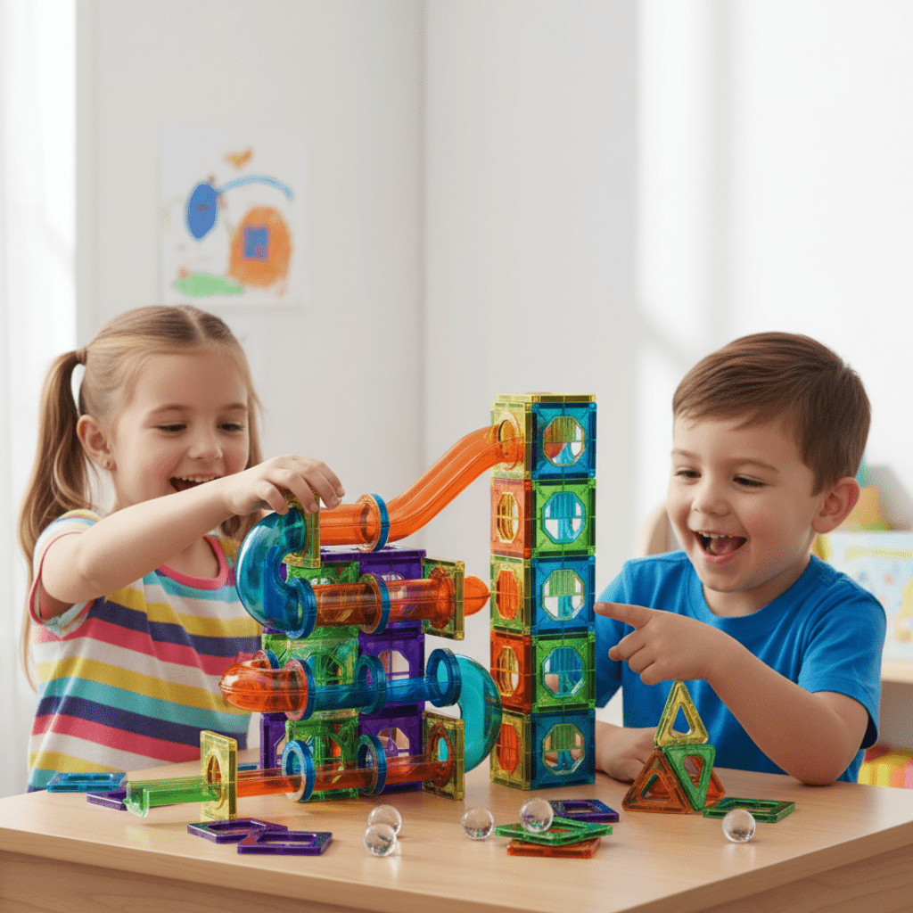 3D Magnetic Construction Set for Young Innovators