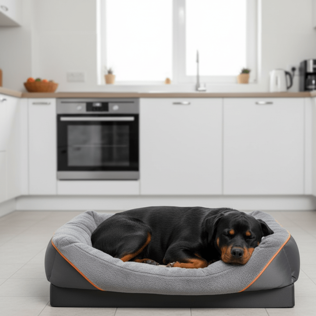 Elevated Waterproof Dog Bed with Premium Memory Foam Support