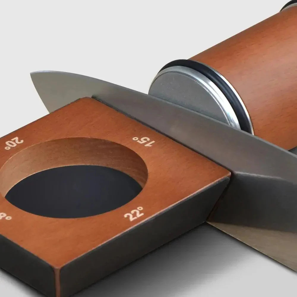 Precision Knife Sharpener with Diamond Wheel & Angle Guide
