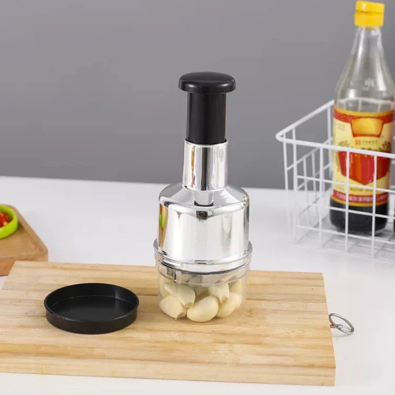 Effortless Veggie Slicer: Stainless Steel Chopper with Easy Clean Design