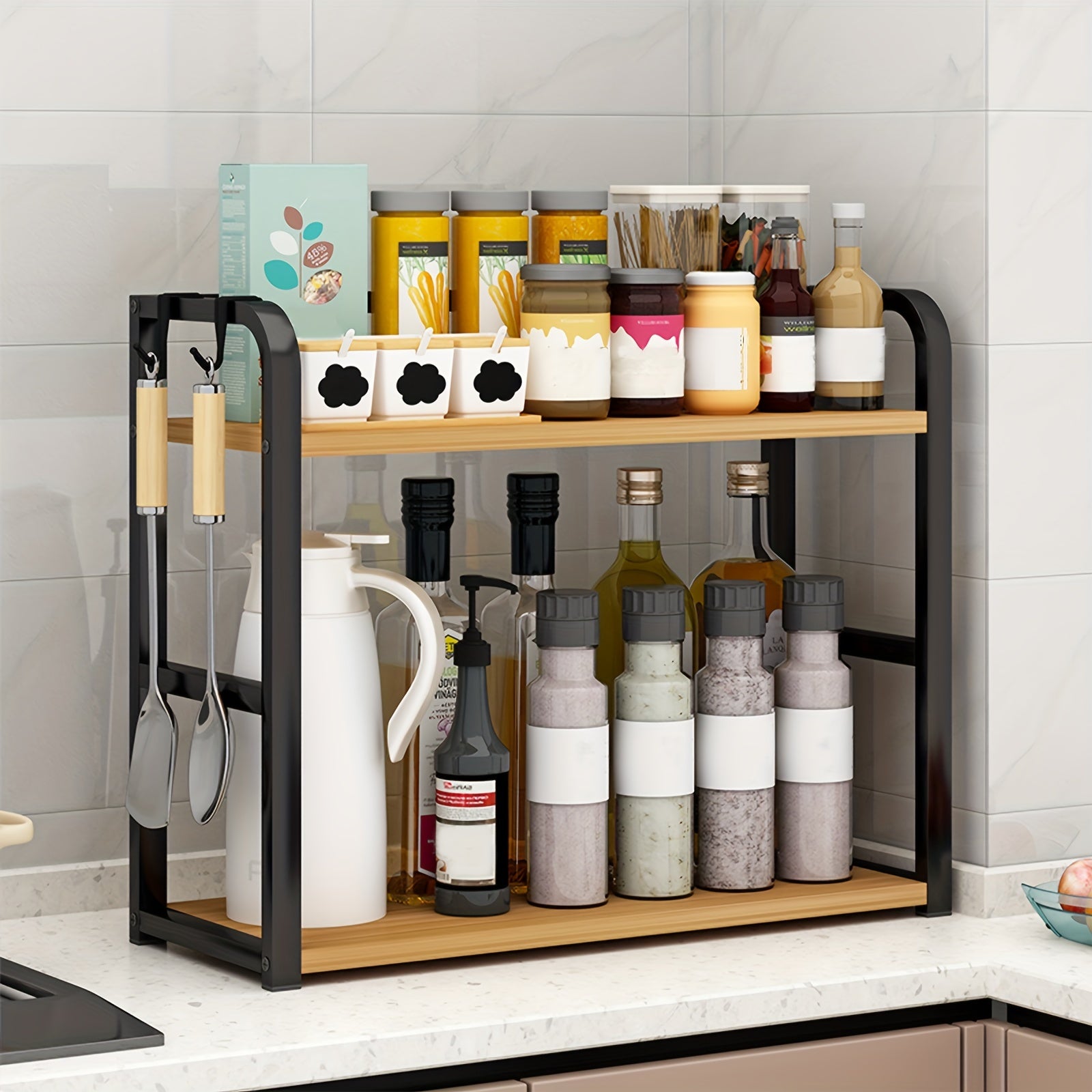 Elegant Stainless Steel Spice Organizer for Your Kitchen