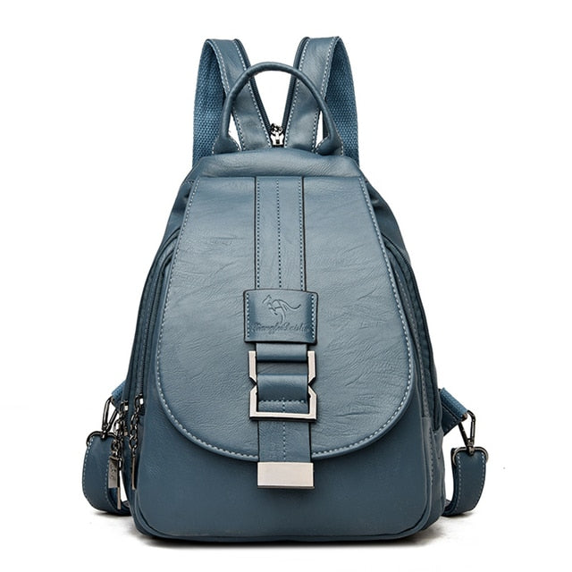 Secure & Stylish Leather Backpack for Everyday Adventures